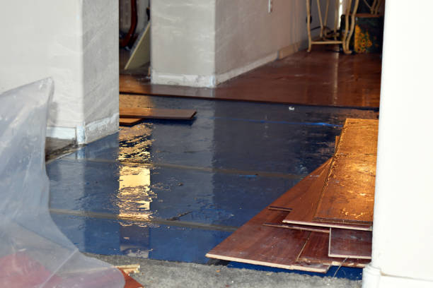 Professional Water Damage Restoration technician working in Crestline, CA